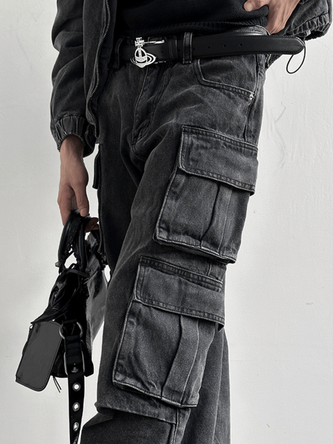 [GENESISBOY] Heavy Wash Multi-Pocket Jeans   FE0424