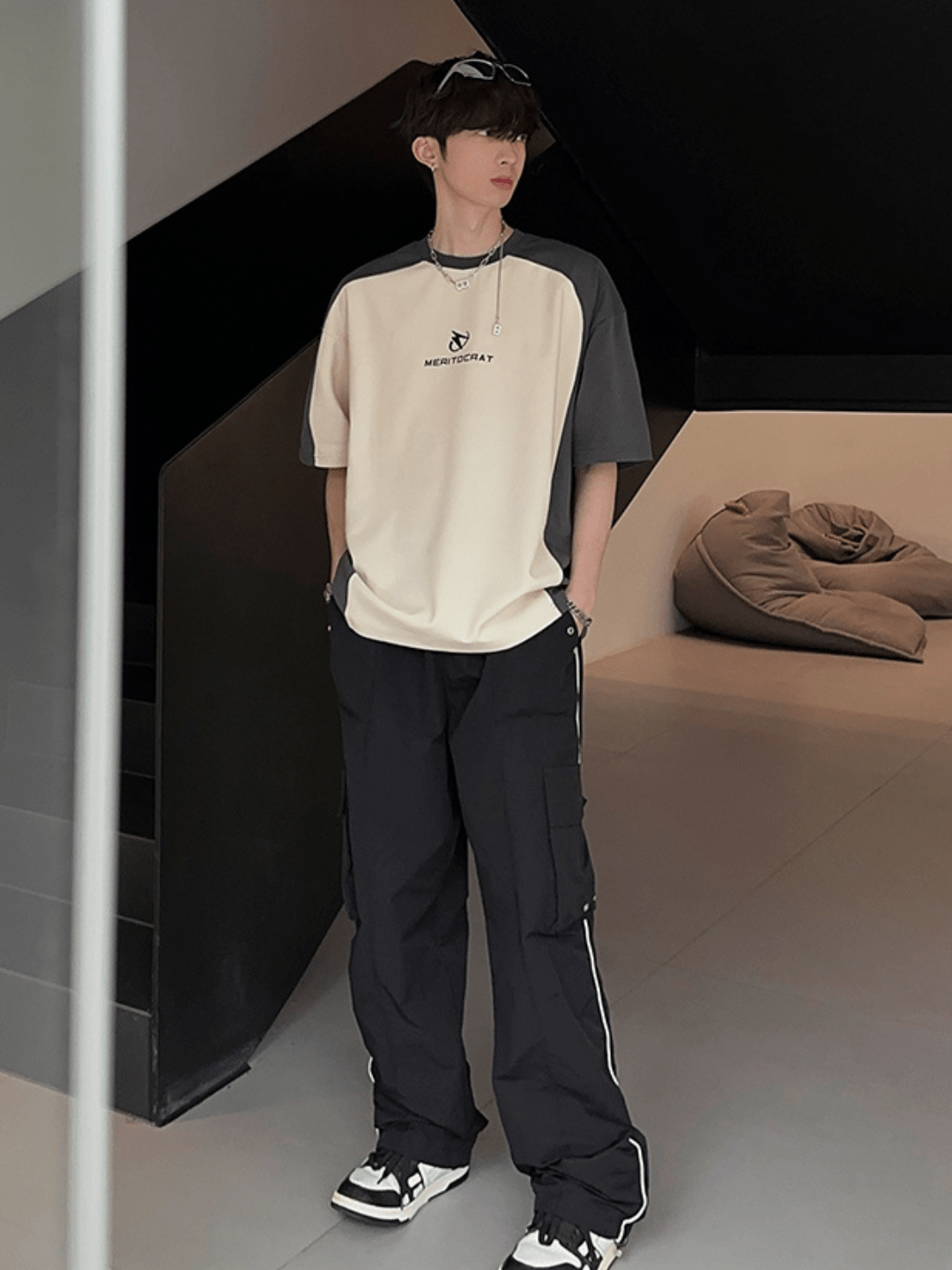 [JH HOMME] loose summer half-sleeve design t-shirt   FE0544