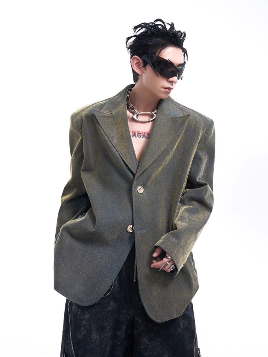 [STARTEXCEEDEND] denim suit jacket FE0605