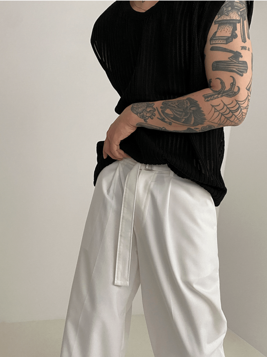 [MRCYC] Round Neck Sleeveless T-shirt FE0547