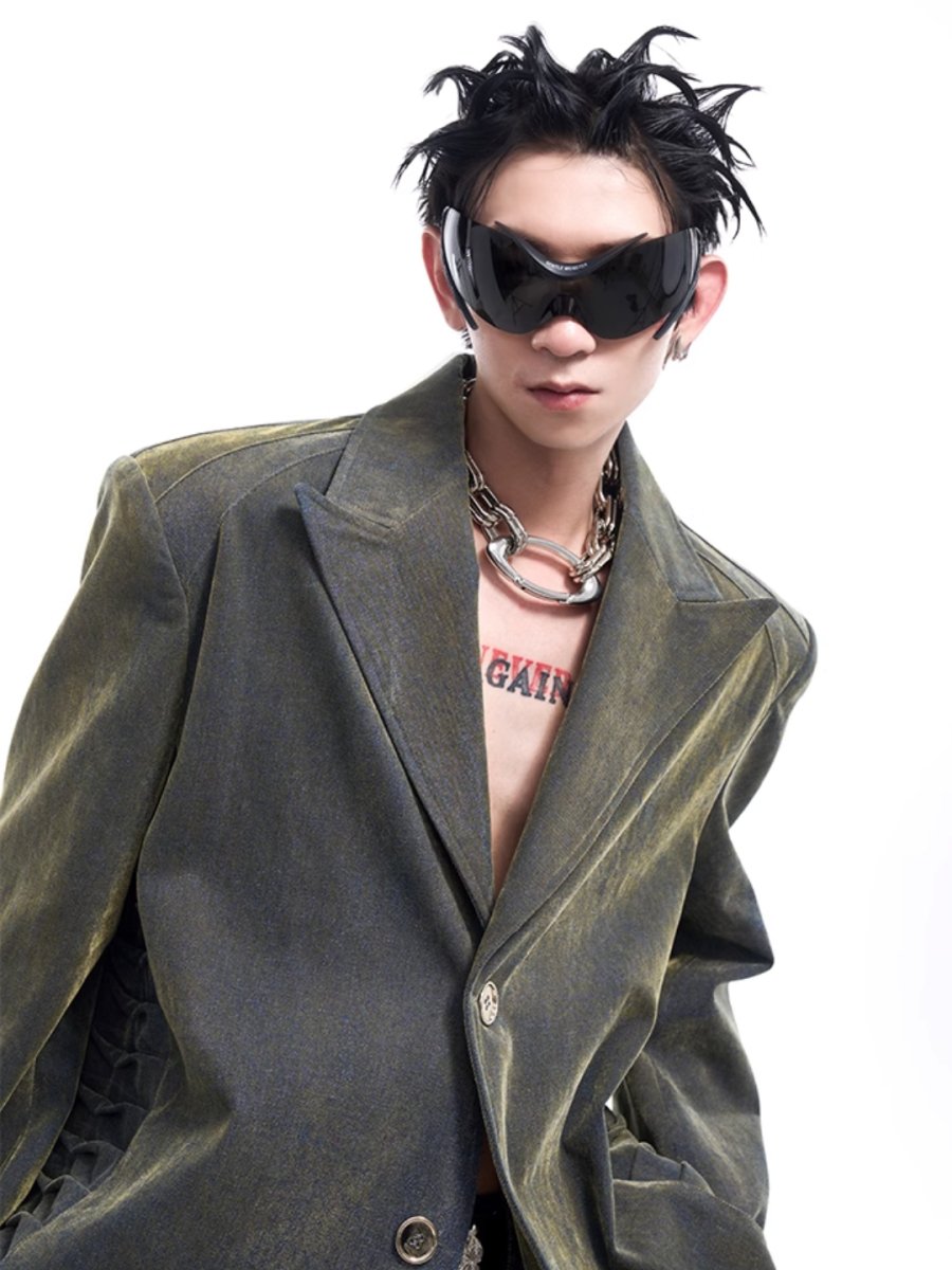 [STARTEXCEEDEND] denim suit jacket FE0605