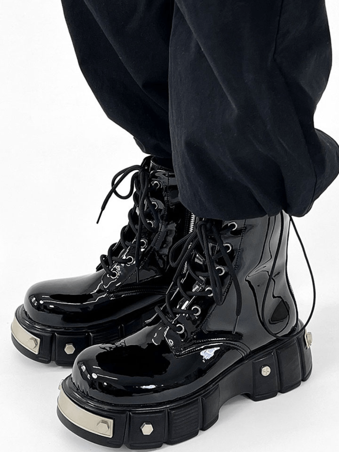 punk zipper biker boots S033