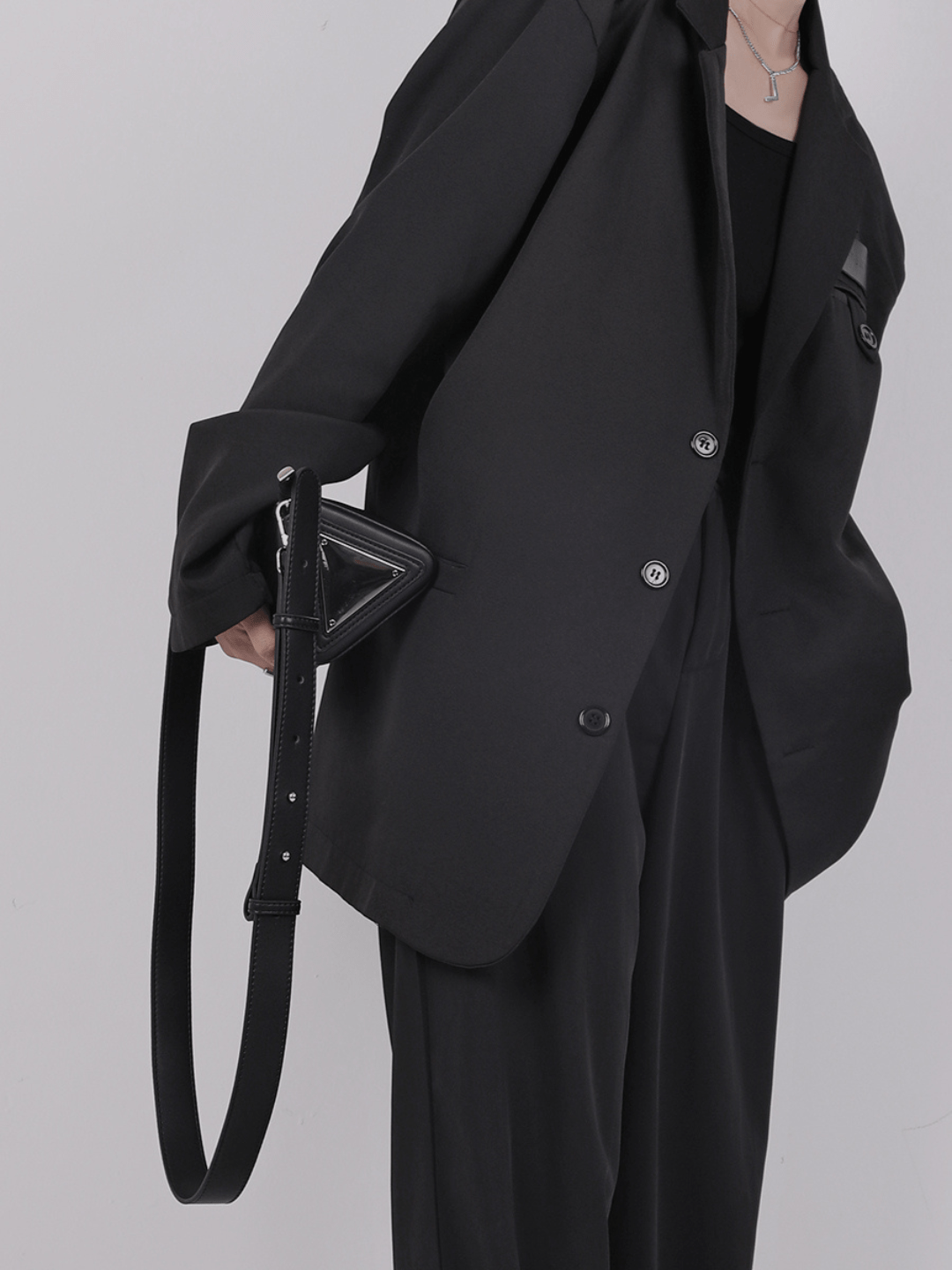 [luckystudio] Triangle Simple Crossbody Bag   FA086