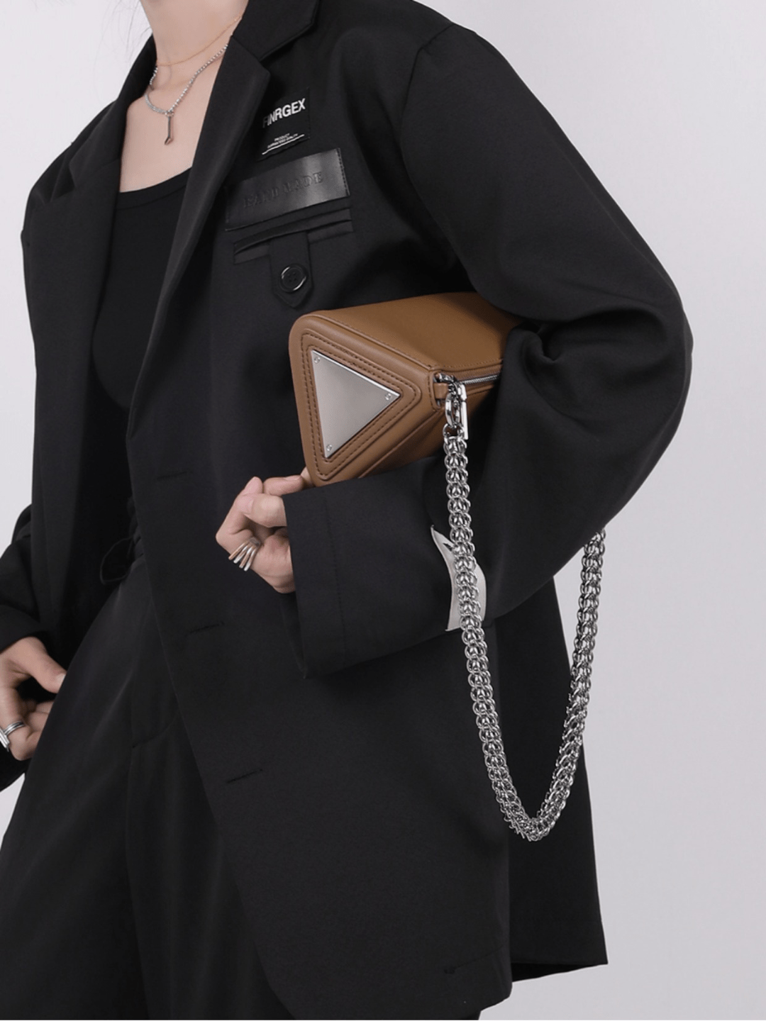 [luckystudio] Triangle Simple Crossbody Bag   FA086