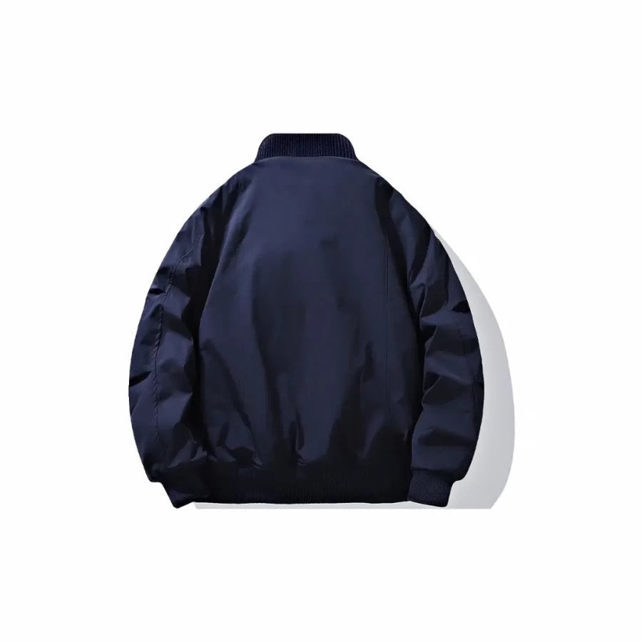 Men’s Short Padded Bomber Jacket – American Retro Street Winter Coat   FE0312