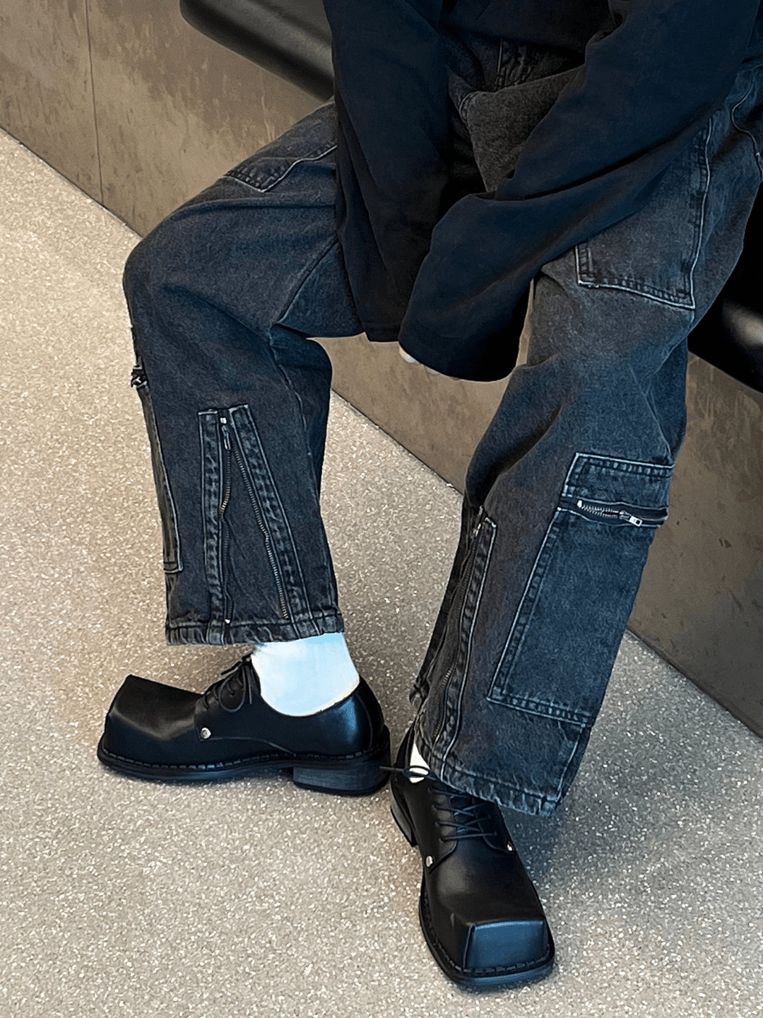 square head Derby shoes S044