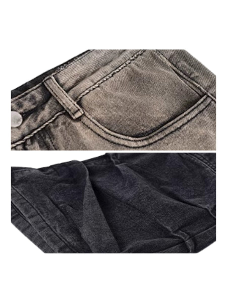 damage denim pants  FE0433