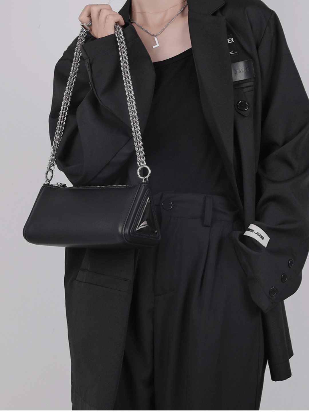 [luckystudio] Triangle Simple Crossbody Bag   FA086