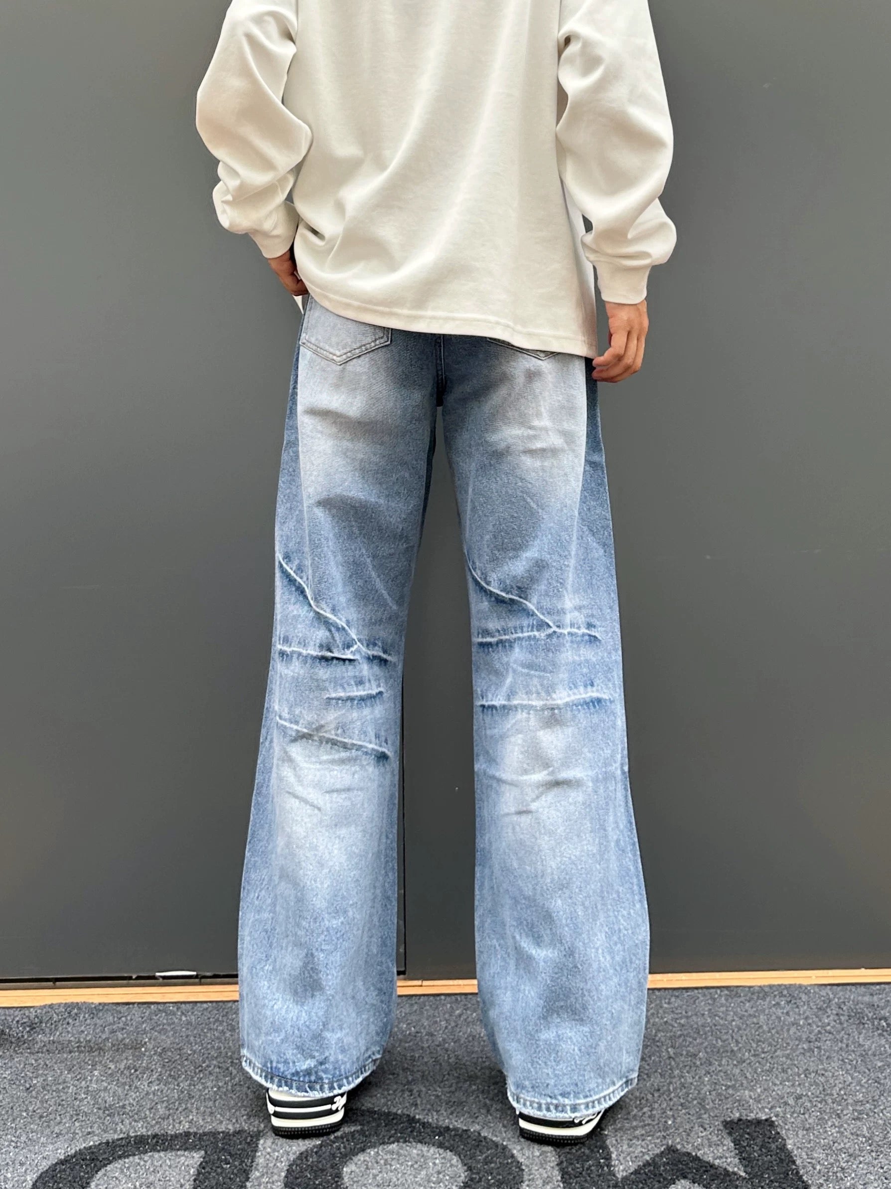 Men’s Vintage American Wide-Leg Straight Jeans  FE0332