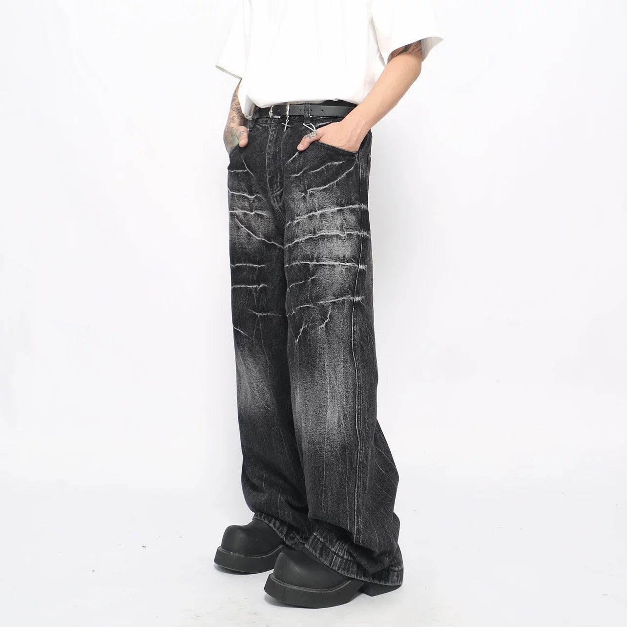 Men’s American Vintage Wide-Leg Denim Jeans FE0372