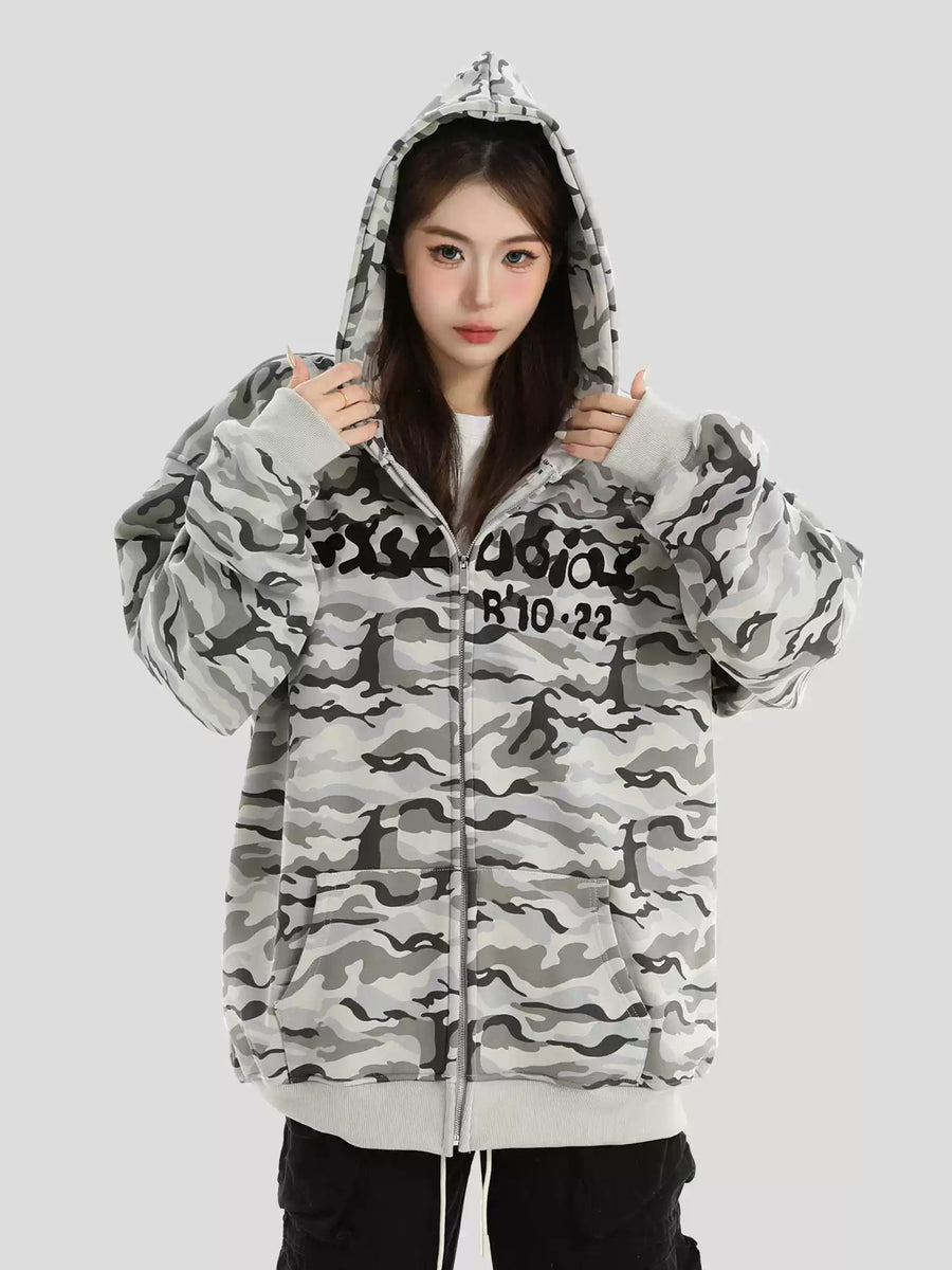 [INSstudios] FULL PRINT CAMOUFLAGE JACKET FE0483