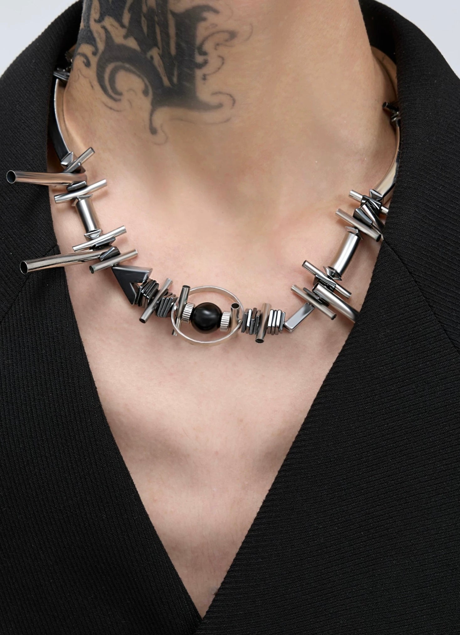 [STRUC TON] FUTURISTIC SPIKE NECKLACE   FA087