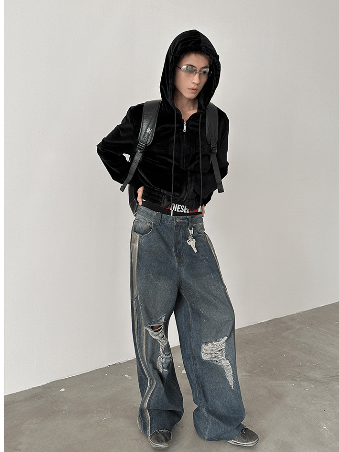 washed ripped jeans FE0436
