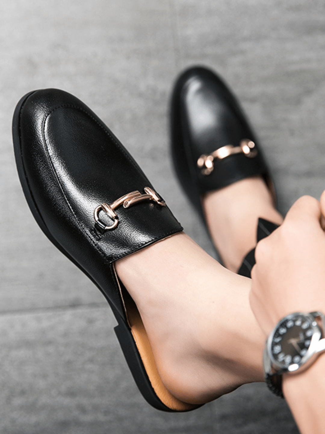 Pointed-toe Half-slippers S052