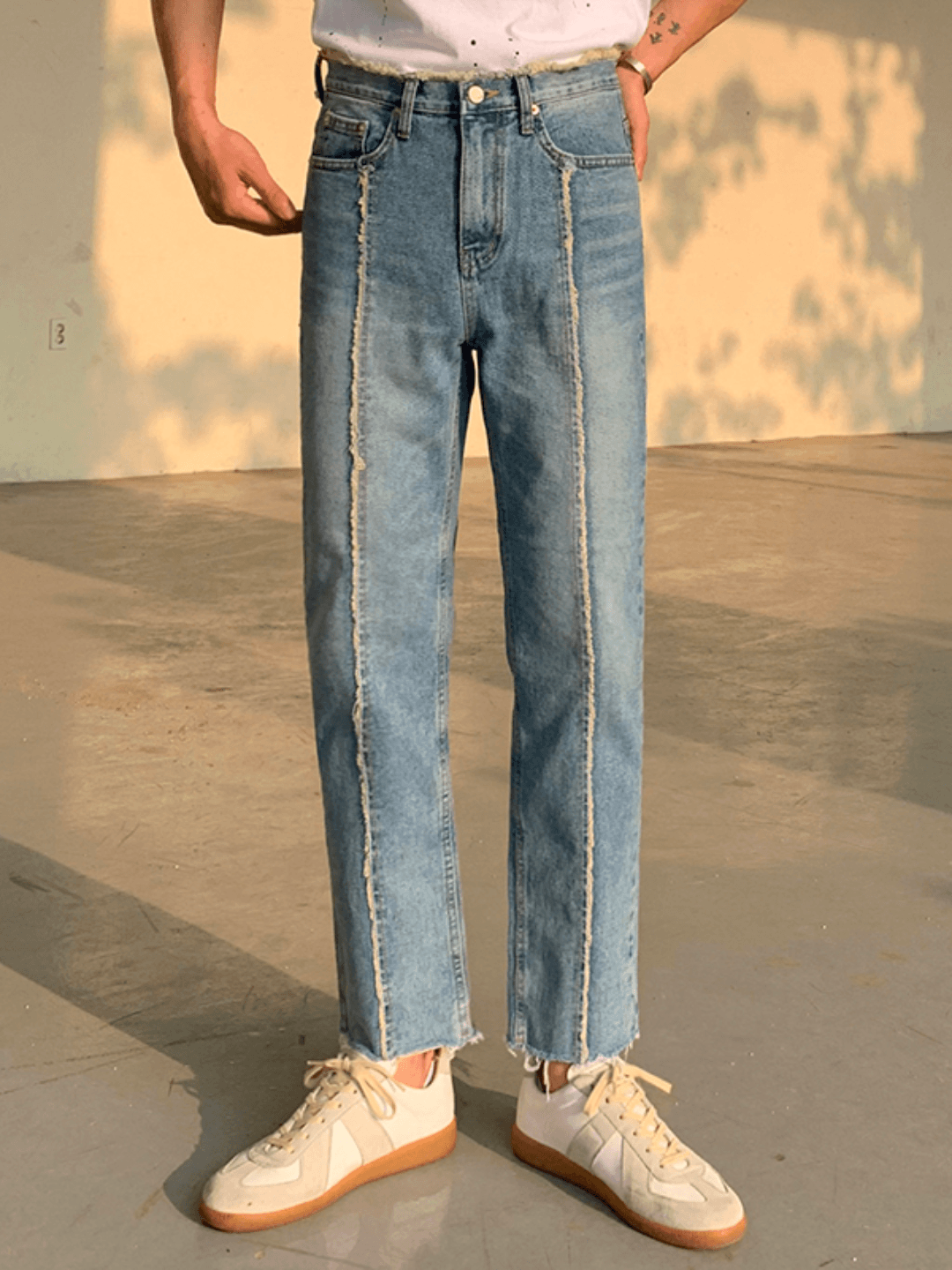 Trend Loose Straight Denim Pants   FE0106