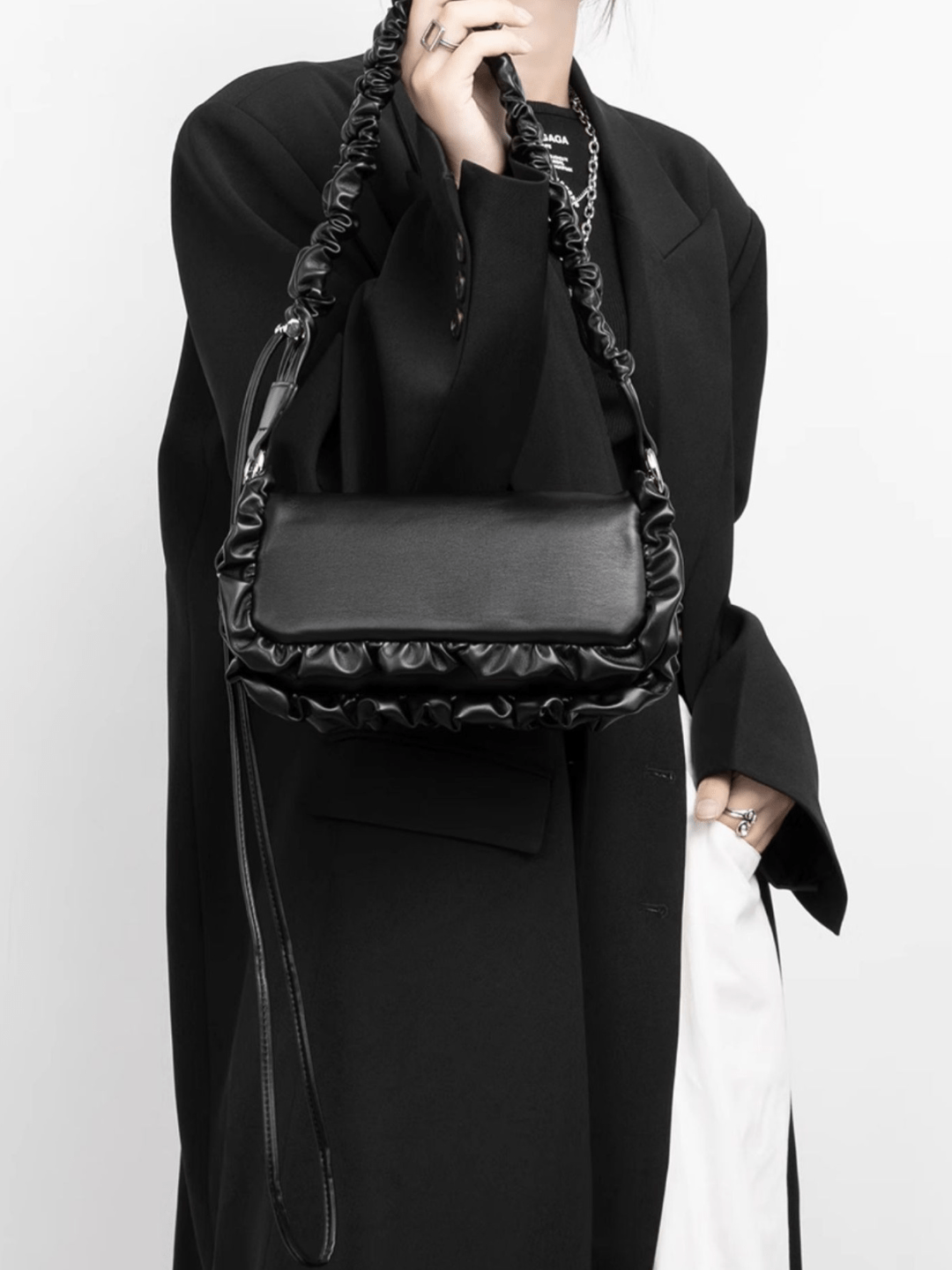 [luckystudio] decoration shoulder small square bag   FA085