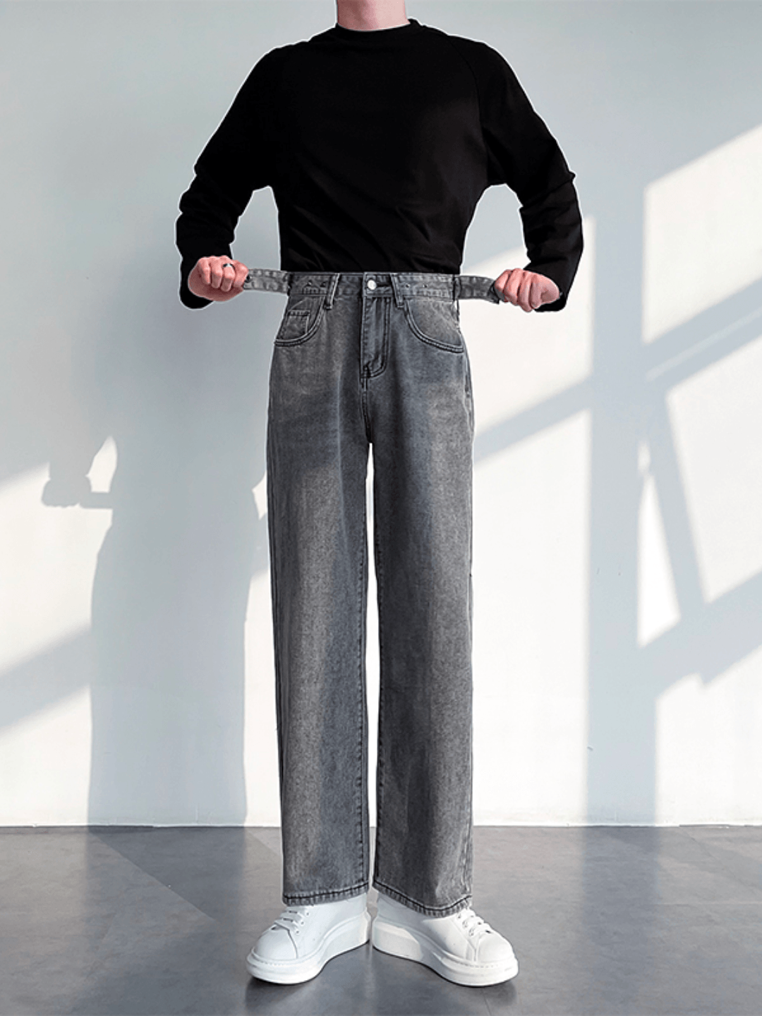 [HOHO] Loose Straight Denim Pants  FE0423