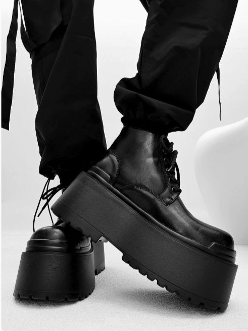 leather big head Derby shoes S042
