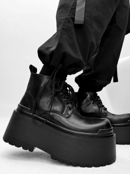 leather big head Derby shoes S042