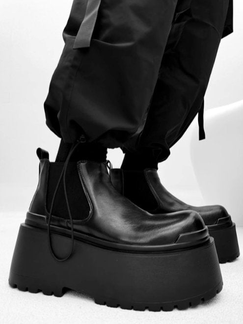 leather big head Derby shoes S042