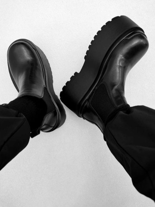 leather big head Derby shoes S042
