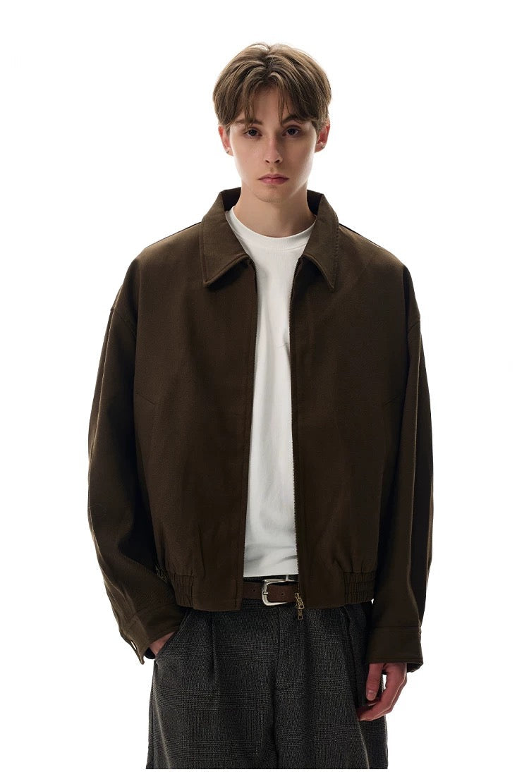 Men’s American Retro Commuter Jacket – Minimal Vintage Street Outerwear  FE0305