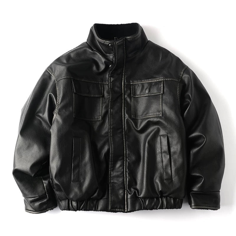 Morandi Brown Thickened Warm Lambswool Streetwear Coat   FE0269