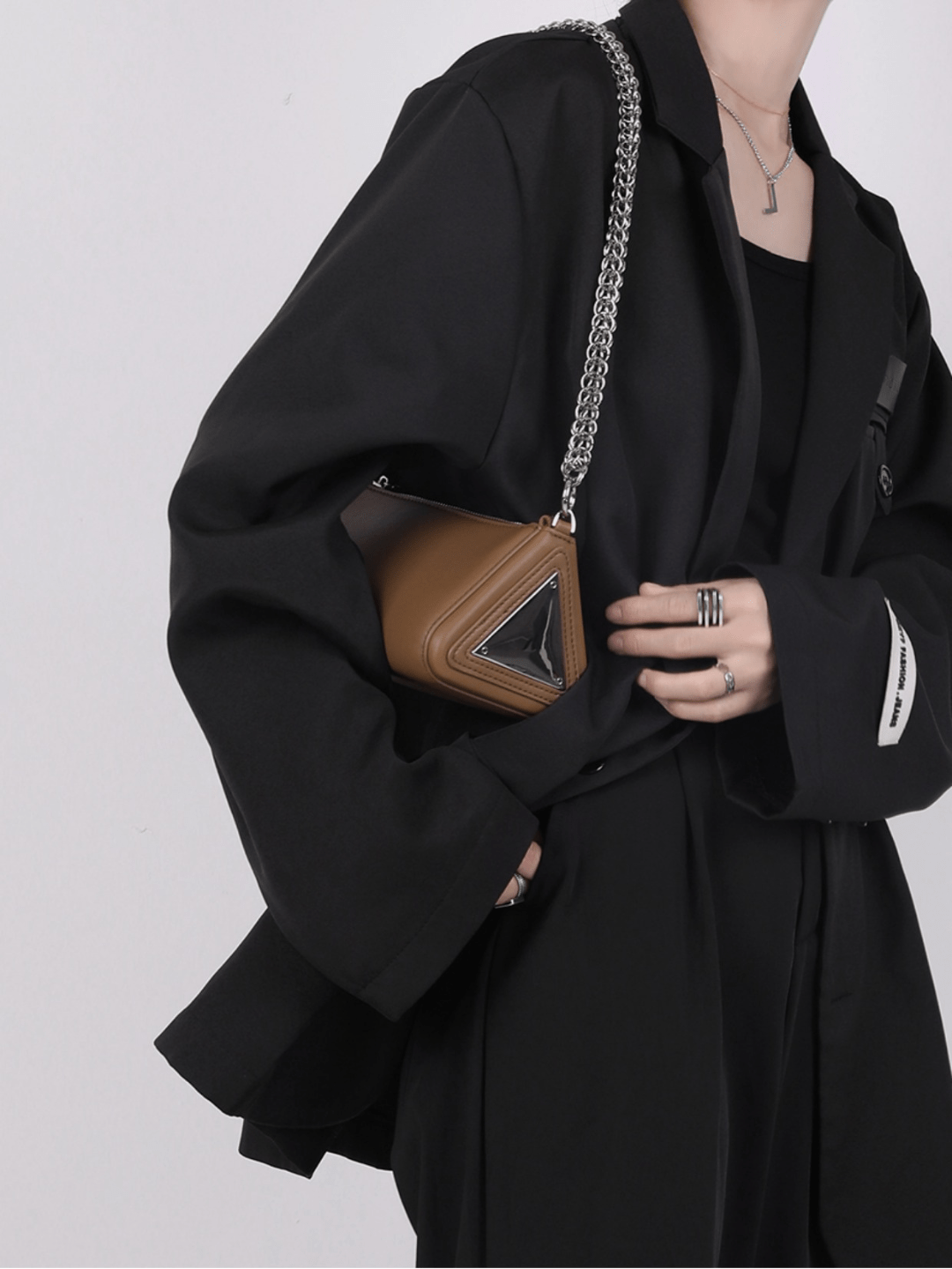 [luckystudio] Triangle Simple Crossbody Bag   FA086