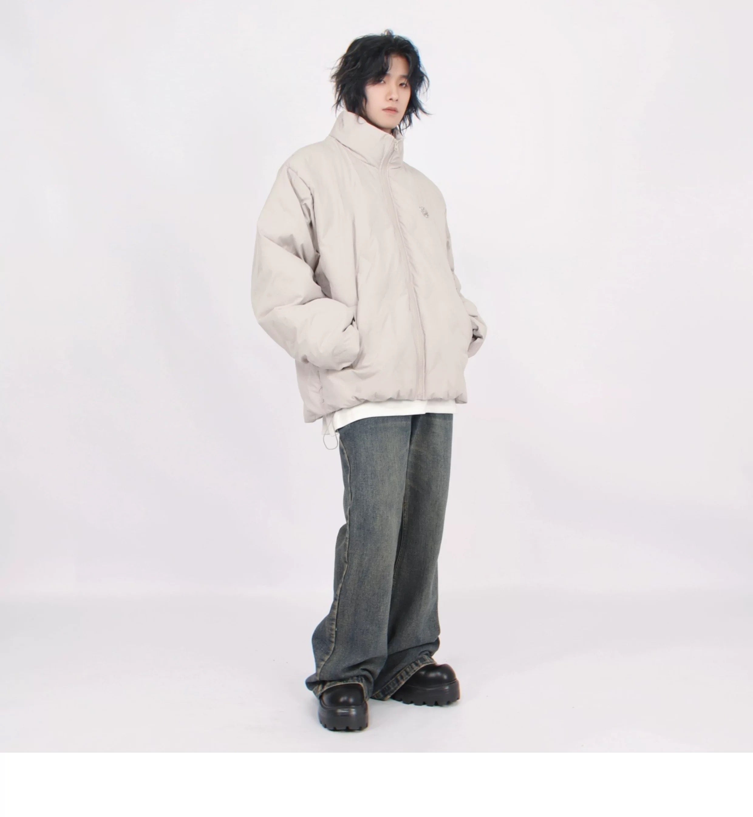 Men’s American Stand-Collar Puffer Jacket  FE0376