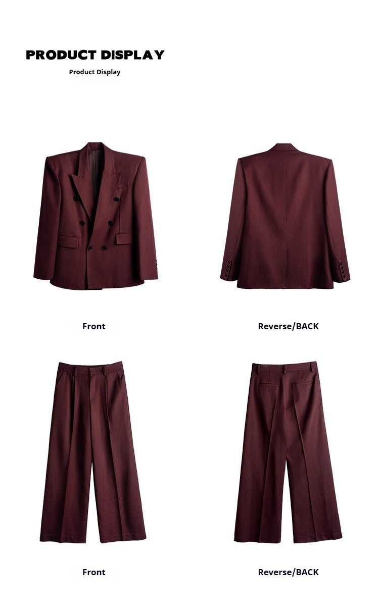 men's loose and wide trousers two-piece set   FE0599