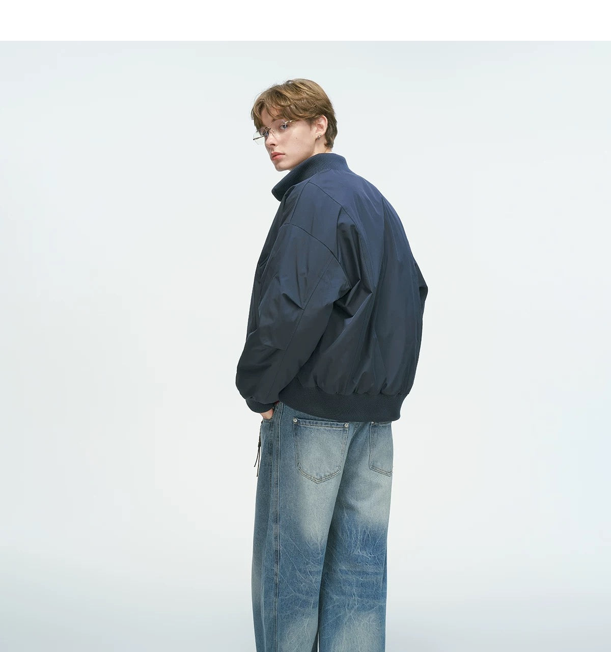 Stand Collar Down Jacket – Minimalist Warm Puffer for Winter Street Style   FE0073
