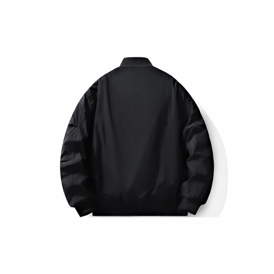 Men’s Short Padded Bomber Jacket – American Retro Street Winter Coat   FE0312
