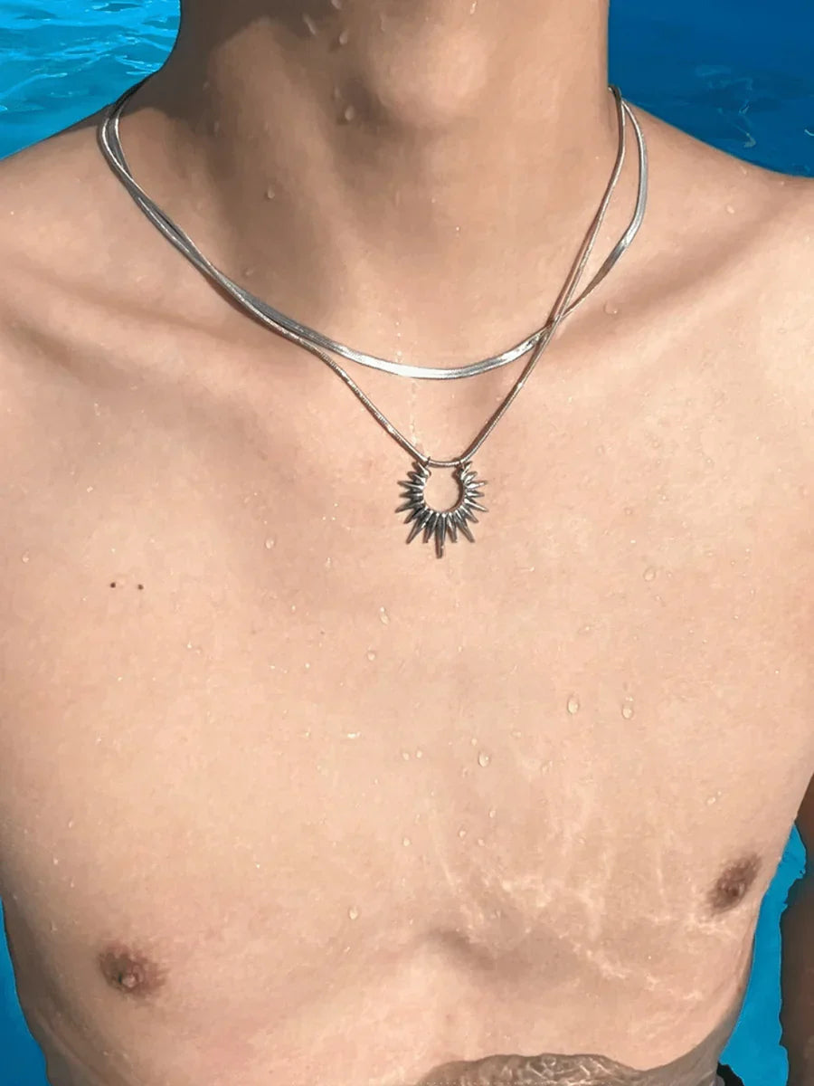 STEEL LUXURY NECKLACES   FA116