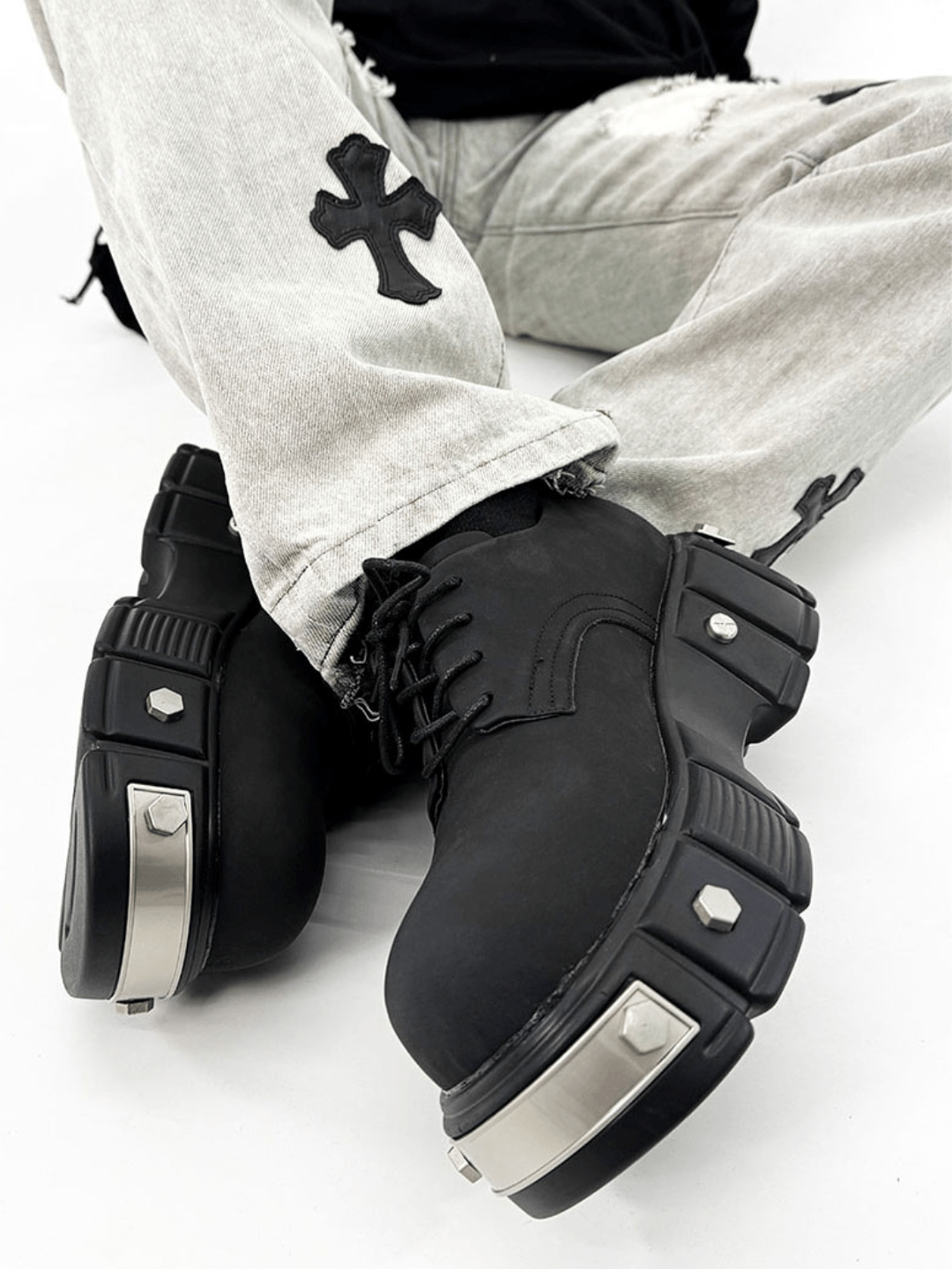 Head Round Toe Leather Shoes S041