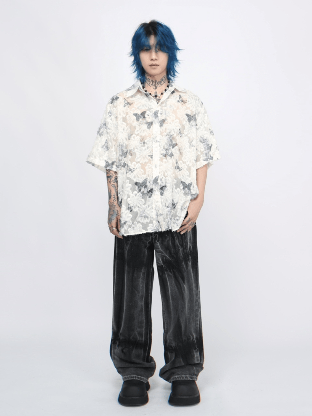 [Mz] butterfly design shirt   FE0562