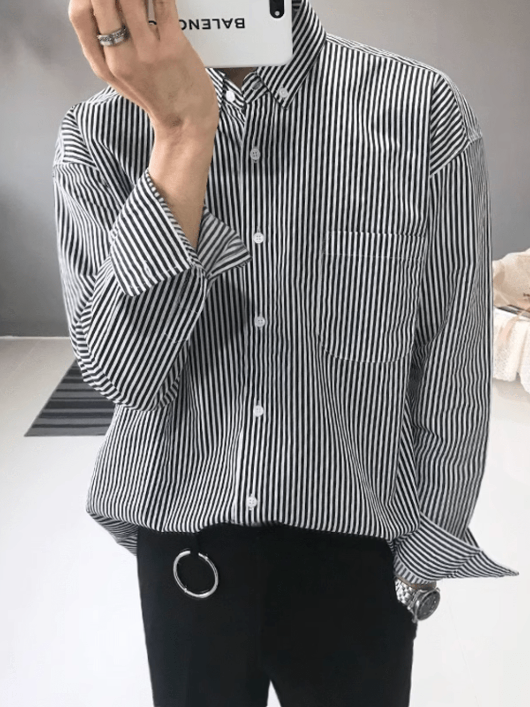 [MRCYC] Autumn long-sleeved striped shirt men   FE0550