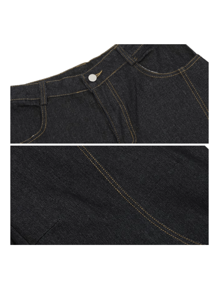 wide leg straight jeans   FE0108