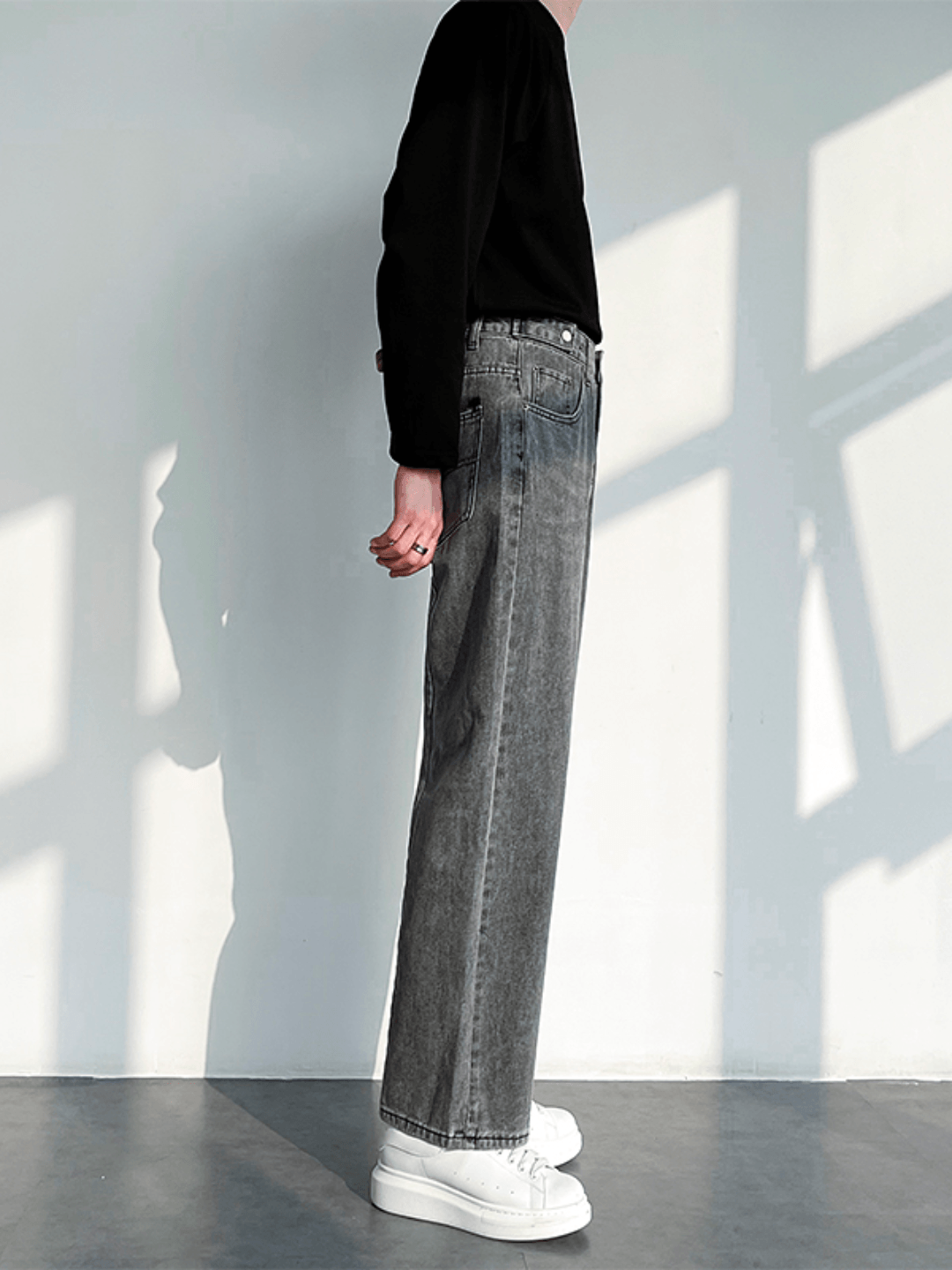 [HOHO] Loose Straight Denim Pants  FE0423