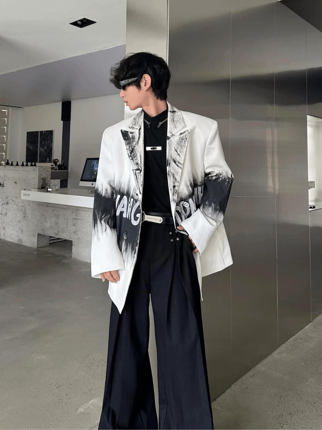 [MARTHENAUT] Shoulder Pads Premium Silhouette Suit  FE0606