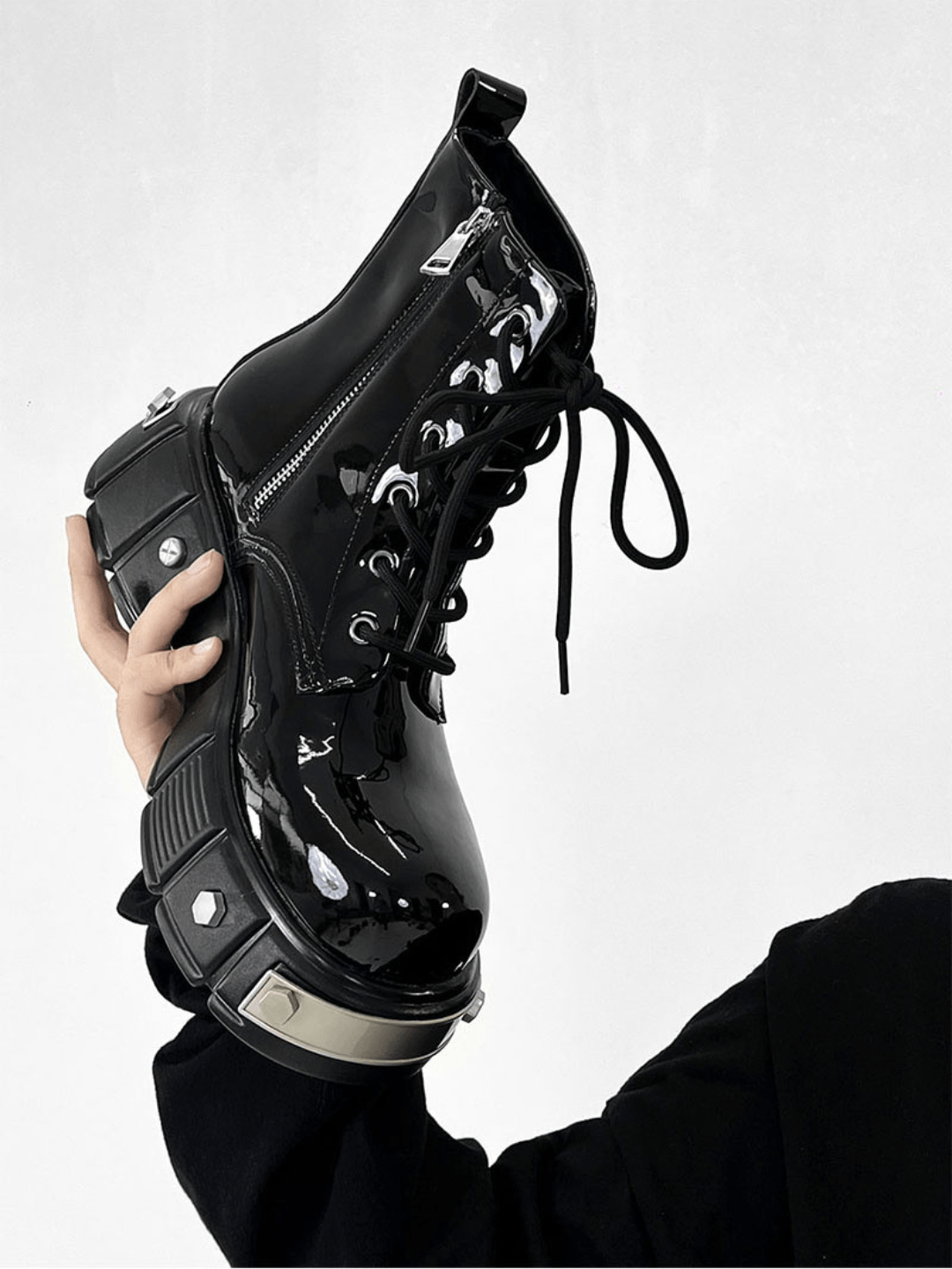 punk zipper biker boots S033