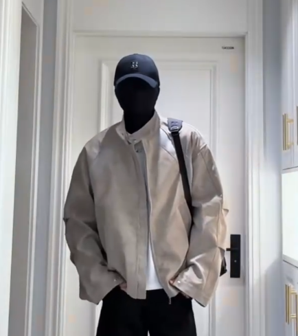 American tie-dye stand-up collar flight jacket FE0702