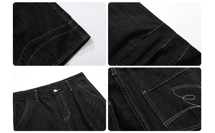 Men’s American Vintage Wide-Leg Denim Jeans FE0382