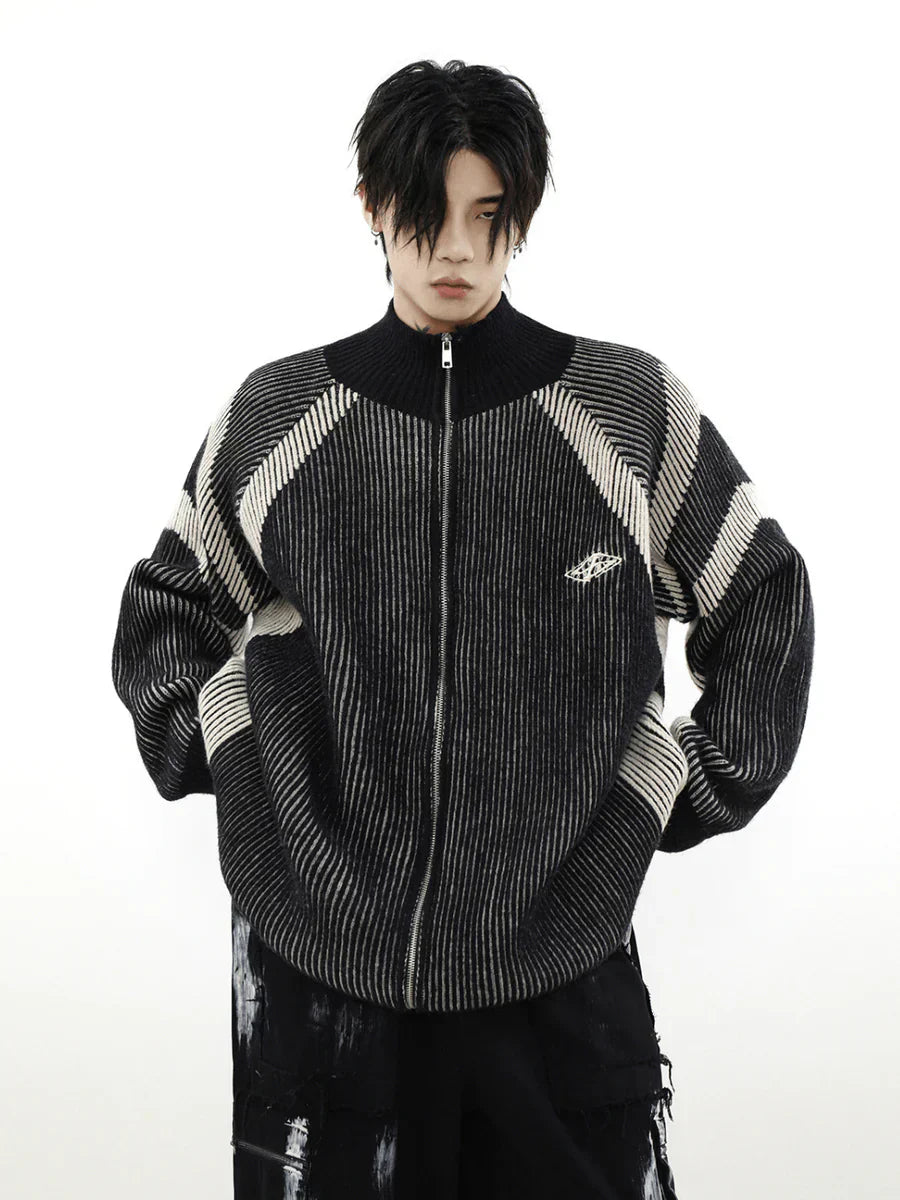 [MRNEARLY] STRIPED TURTLENECK SWEATER FE0653