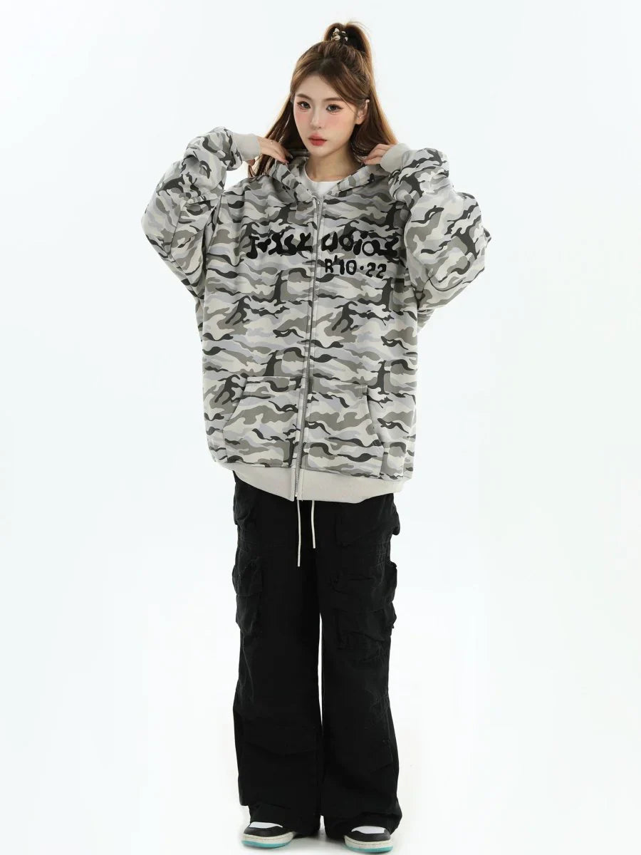 [INSstudios] FULL PRINT CAMOUFLAGE JACKET FE0483
