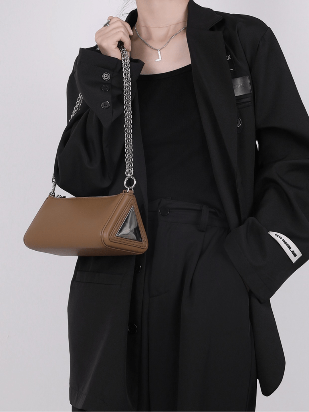 [luckystudio] Triangle Simple Crossbody Bag   FA086