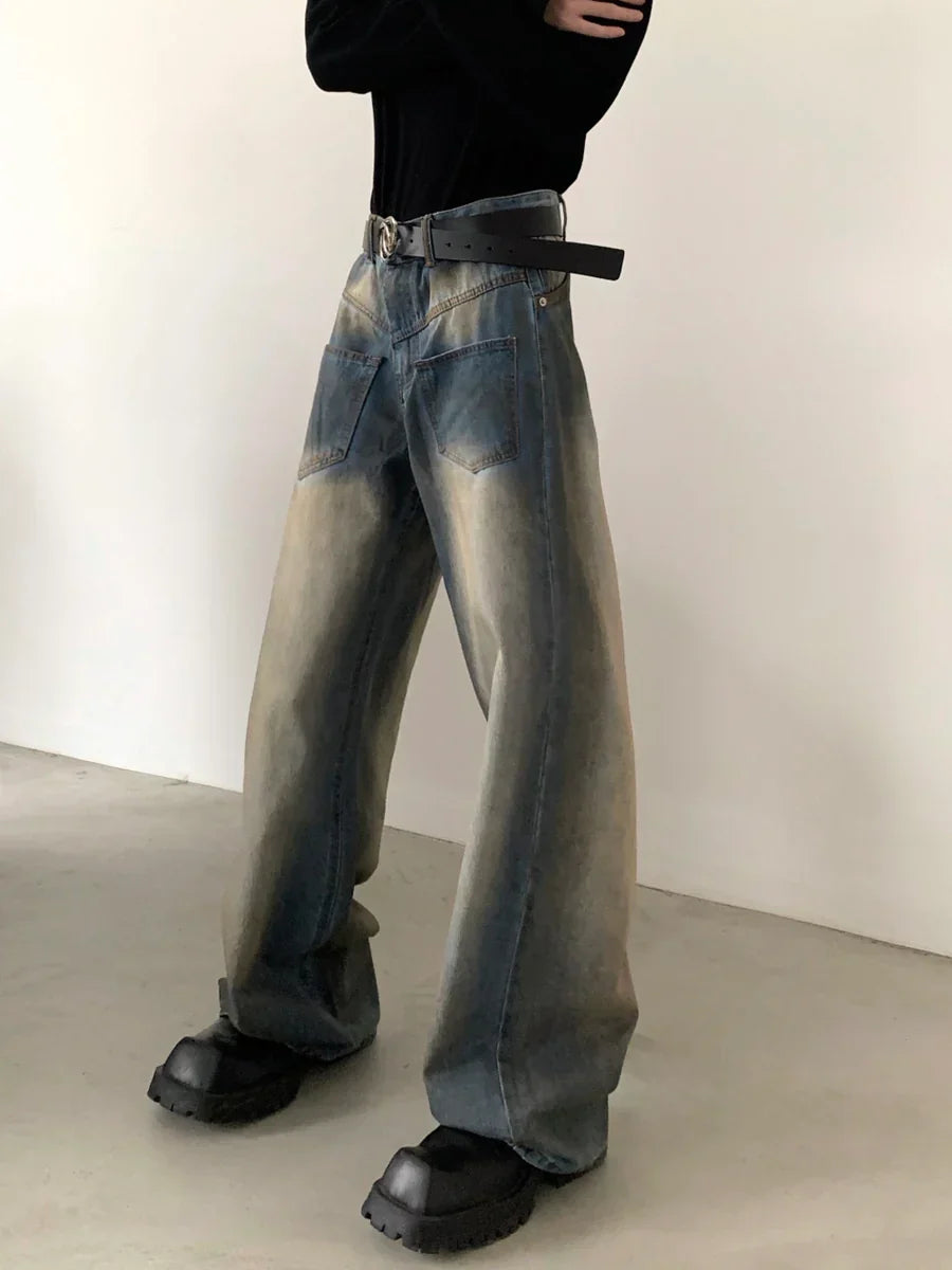 VINTAGE WASHED BLUE JEANS  FE0404