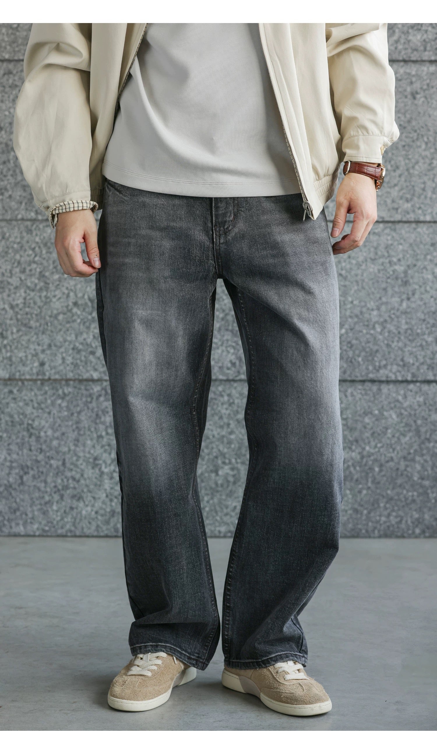 Men’s Retro American Raw Denim Jeans  FE0361