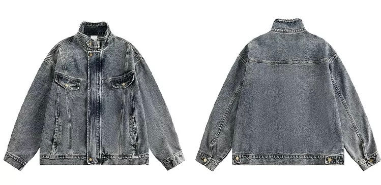 Men’s Vintage Washed Denim Jacket  FE0322