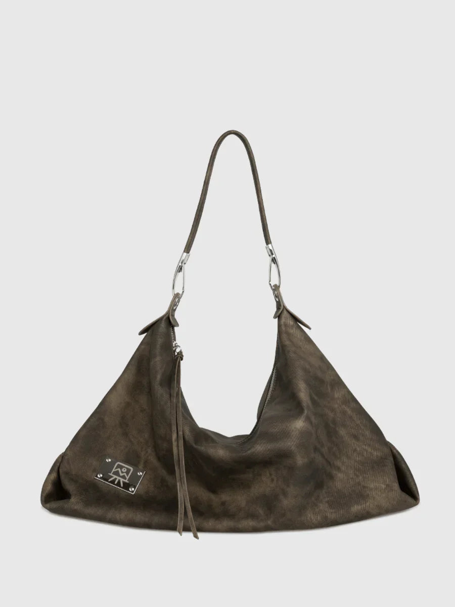 [LUCKYSTUDIO]LARGE SOFT LEATHER SHOULDER CROSSBODY BAG   FA113