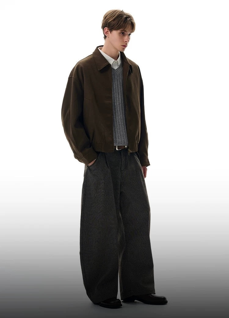 Men’s American Retro Commuter Jacket – Minimal Vintage Street Outerwear  FE0305